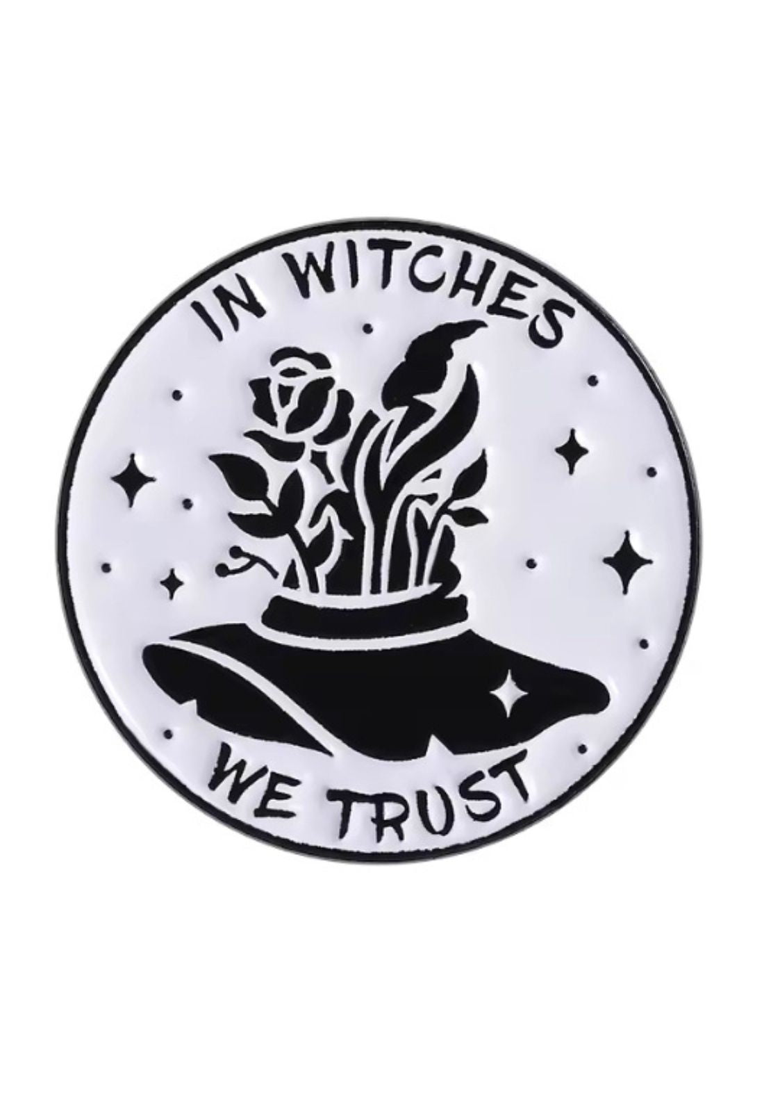 Kleiner Anstecker IN WITCHES WE TRUST Pin von Easure