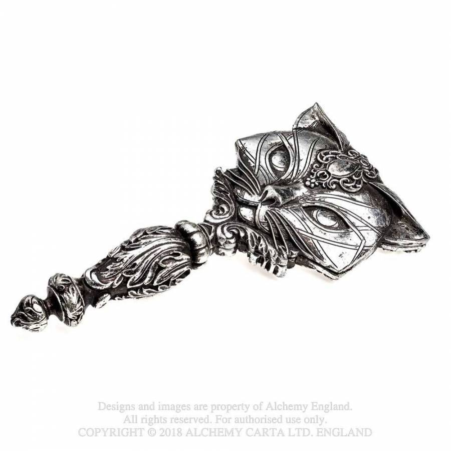 Sacred Cat Hand Mirror Silver Alchemy