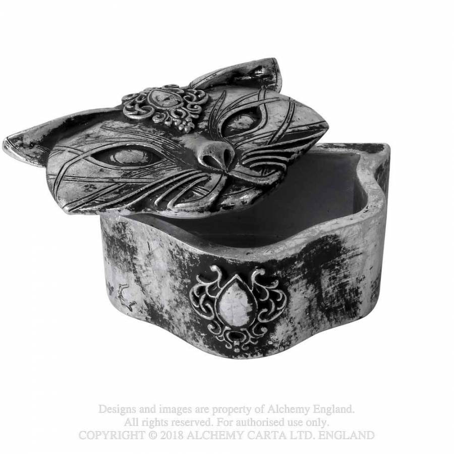Sacred Cat Trinket Box Silver Alchemy