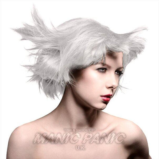 Farbbeispiel VIRGIN SNOW WHITE TONER Haartönung Manic Panic
