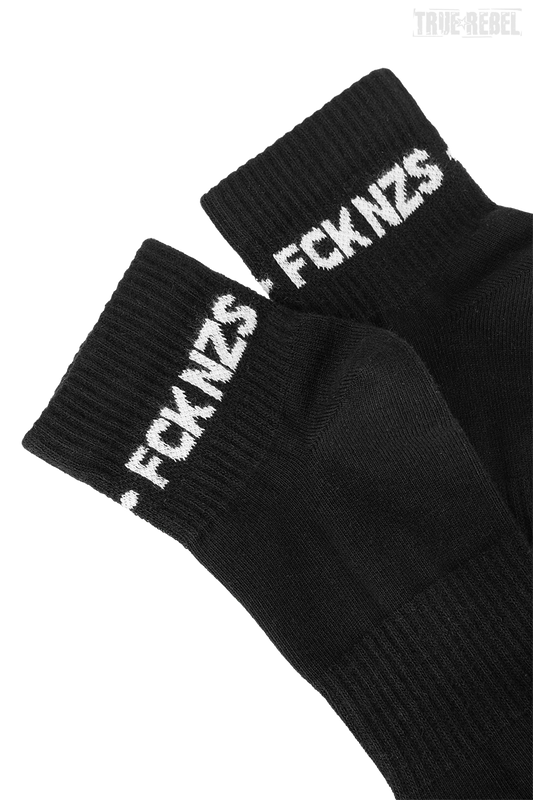 Quarter Socks FCK NZS Black True Rebel
