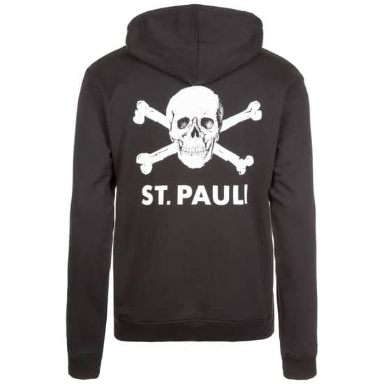 Schwarzer St.Pauli Kapuzenpullover Totenkopf II