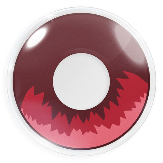 Oben braune und unten rote Kontaktlinse Tanjiro Brown von MeralenS