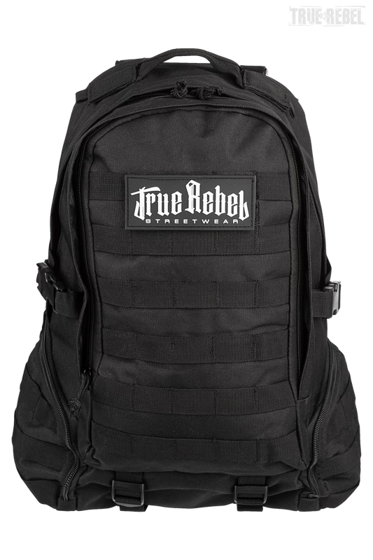 FCK NZS Rucksack mit drei Patches zum Wechseln und verschiedenen Taschen und Fächern von True Rebel