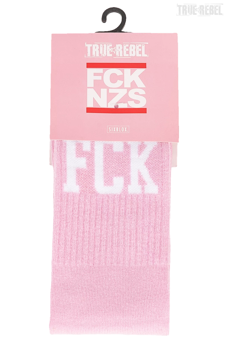 True Rebel Socks FCK NZS Pink