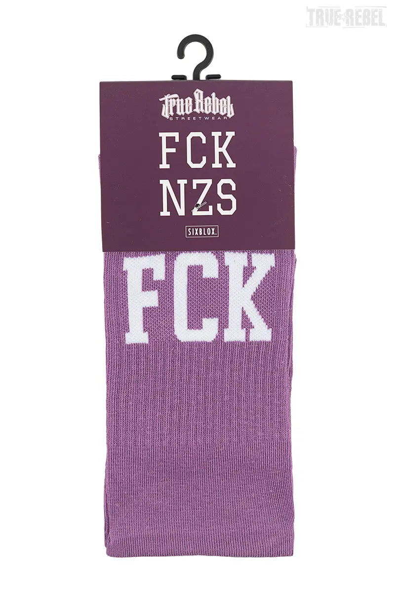 True Rebel Socks FCK NZS Purple