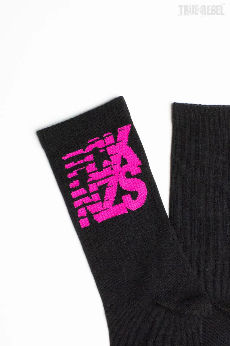True Rebel Socks FCK NZS Sports Black Pink