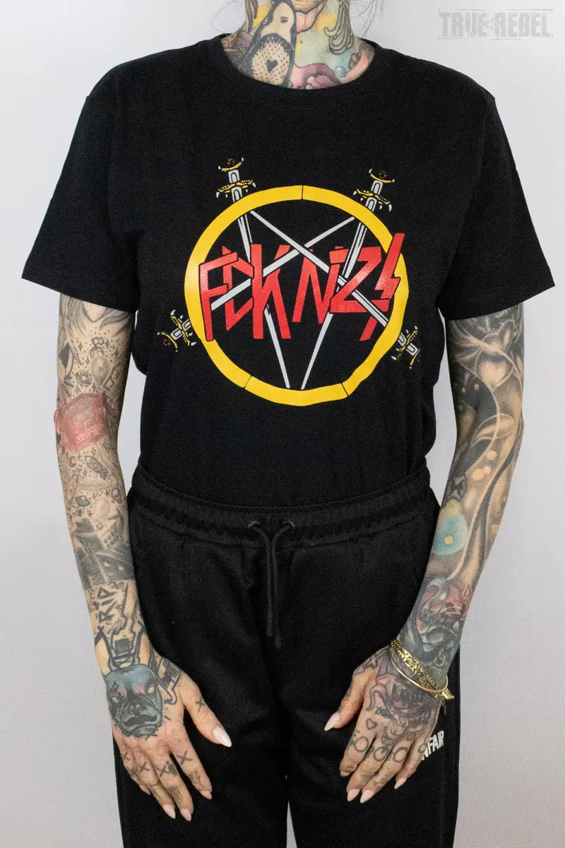 True Rebel T-Shirt FCK NZS Reign In Blood Black