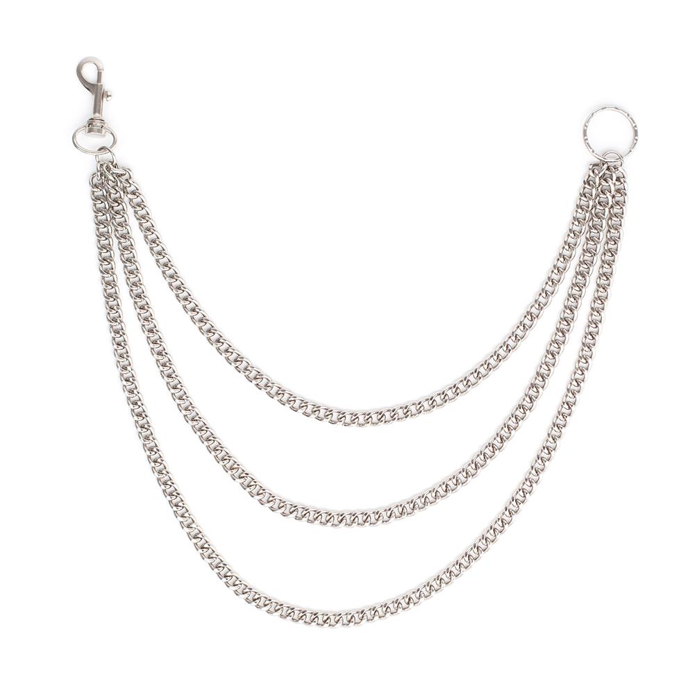 Geldbeutelkette Dreireihig Silber