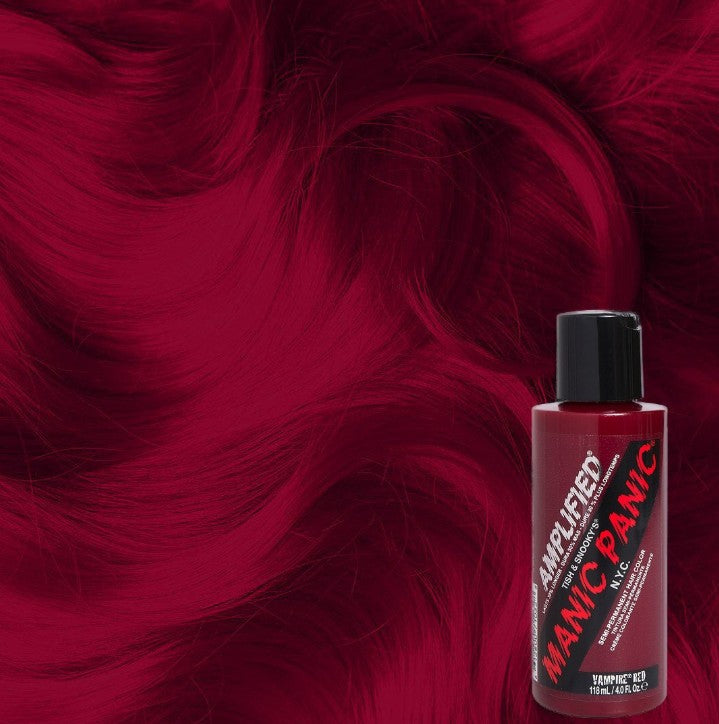 semi-permanente Haartönung Amplified VAMPIRE RED in dem Farbton Dunkelrot von Manic Panic