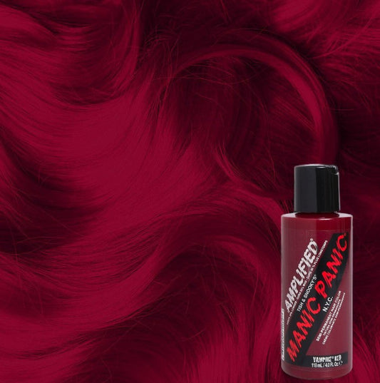 semi-permanente Haartönung Amplified VAMPIRE RED in dem Farbton Dunkelrot von Manic Panic