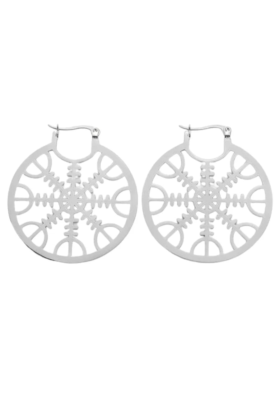 Silberner VIKING SILVER Ohrringe in Wikingerkompassform von EASURE