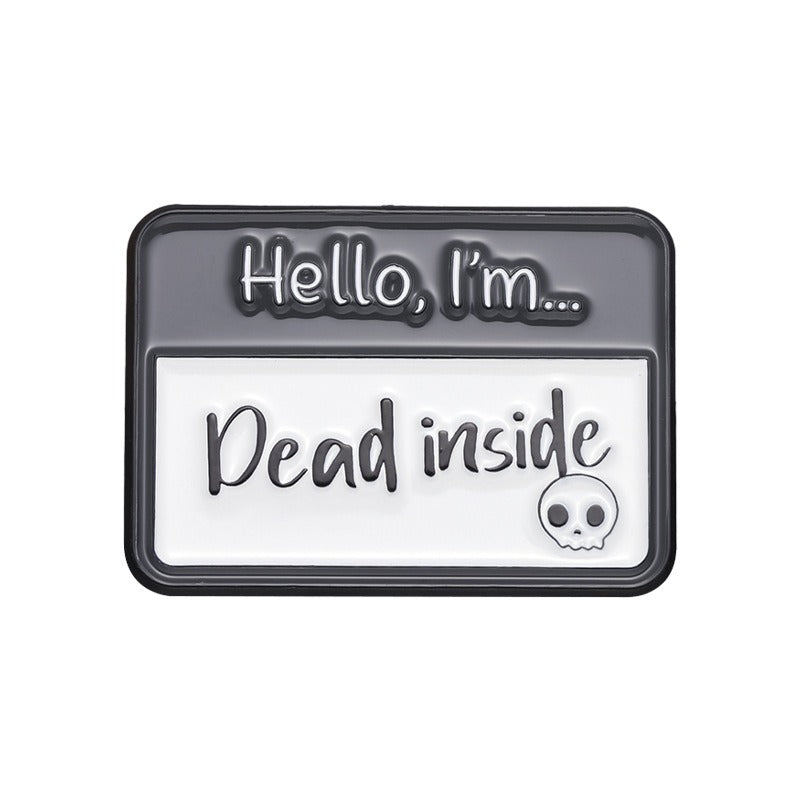 Kleiner Emaille-Anstecker DEAD INSIDE ENAMEL PIN von Moon Attic