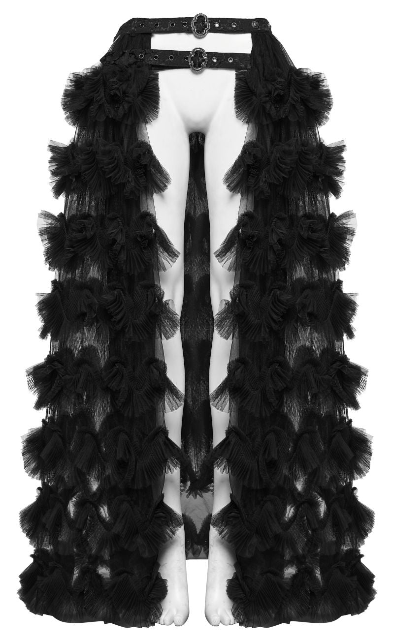 Schwarzer Tüllrock Faerie Doll Overskirt von Punk Rave