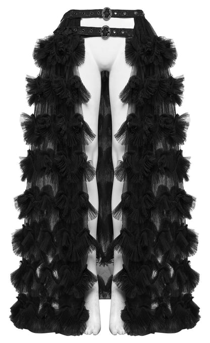 Schwarzer Tüllrock Faerie Doll Overskirt von Punk Rave