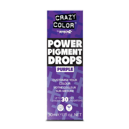 Lilafarbende Pigmenttropfen PURPLE Power Pigment Drops von Crazy Color