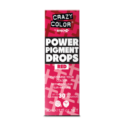 Rote Pigmenttropfen RED Power Pigment Drops von Crazy Color