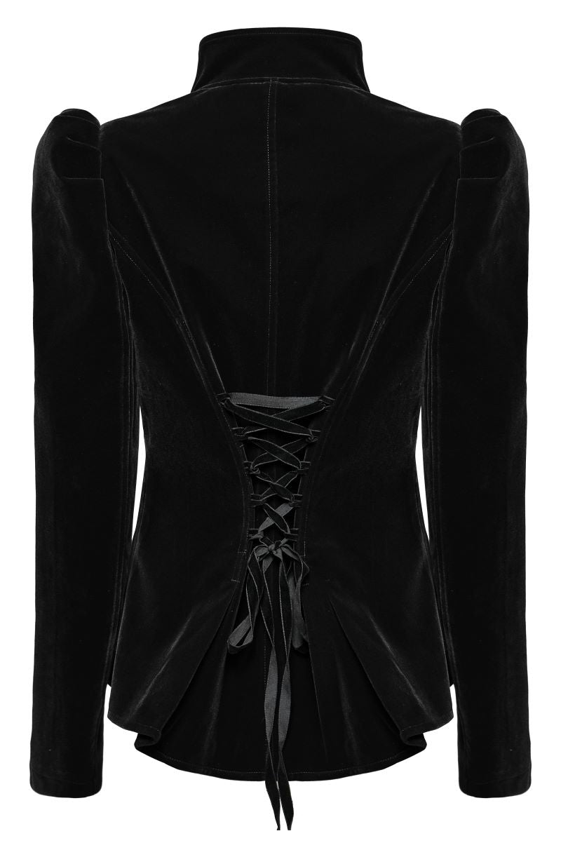 Abigail Black Velvet Jacket Punk Rave