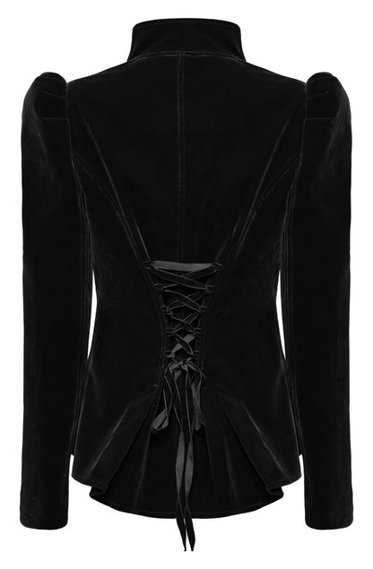 Abigail Black Velvet Jacket Punk Rave