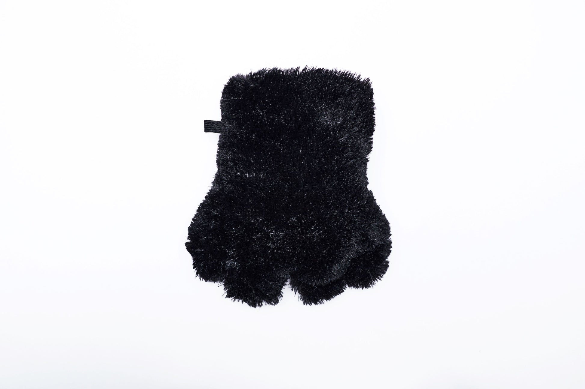 Schwarze, flauschige Handschuhe CUTE KITTEN PAW GLOVES mit pinken Pfoten von Punk Rave