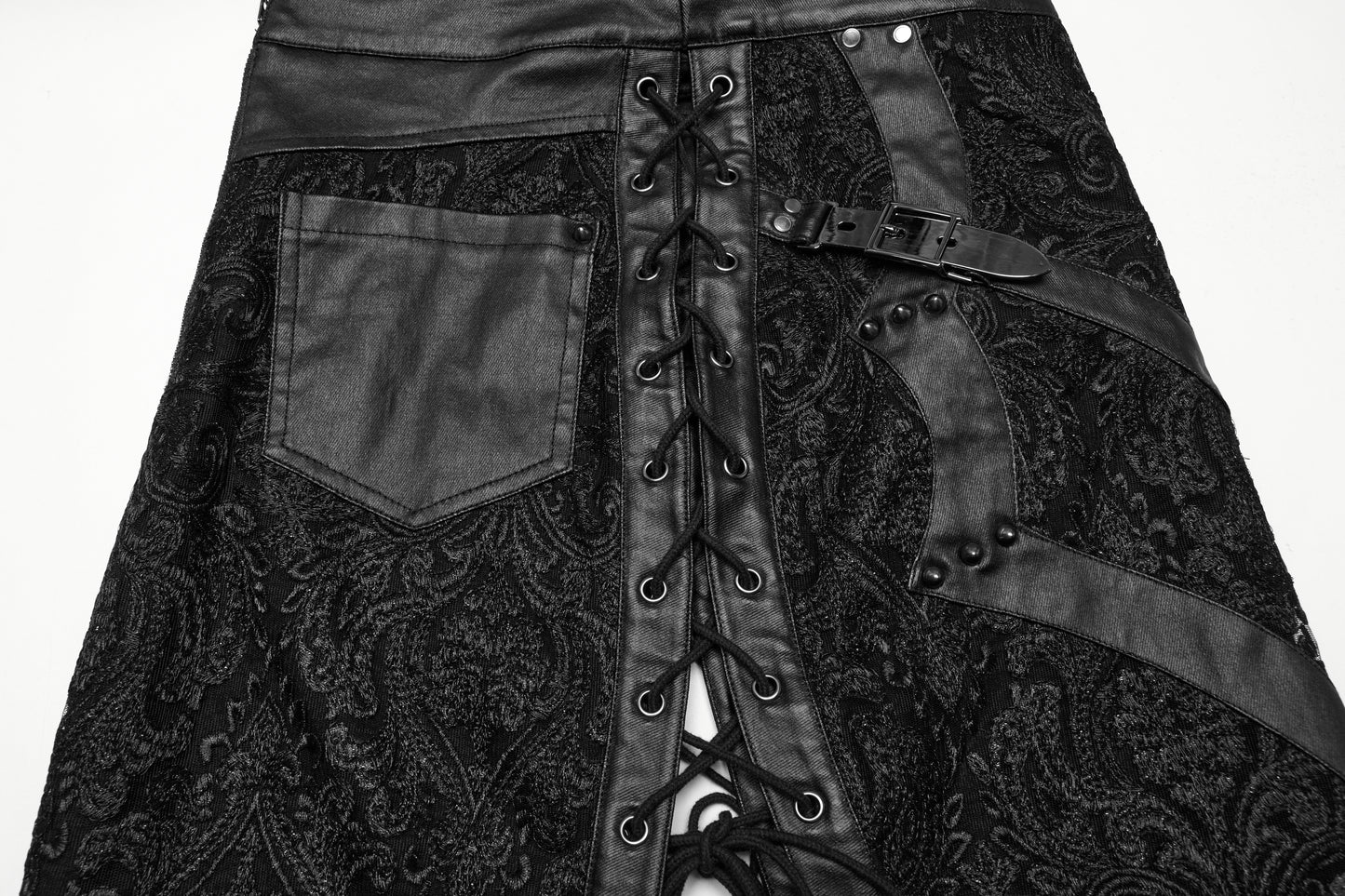 Nahaufnahme Seitenschnürung