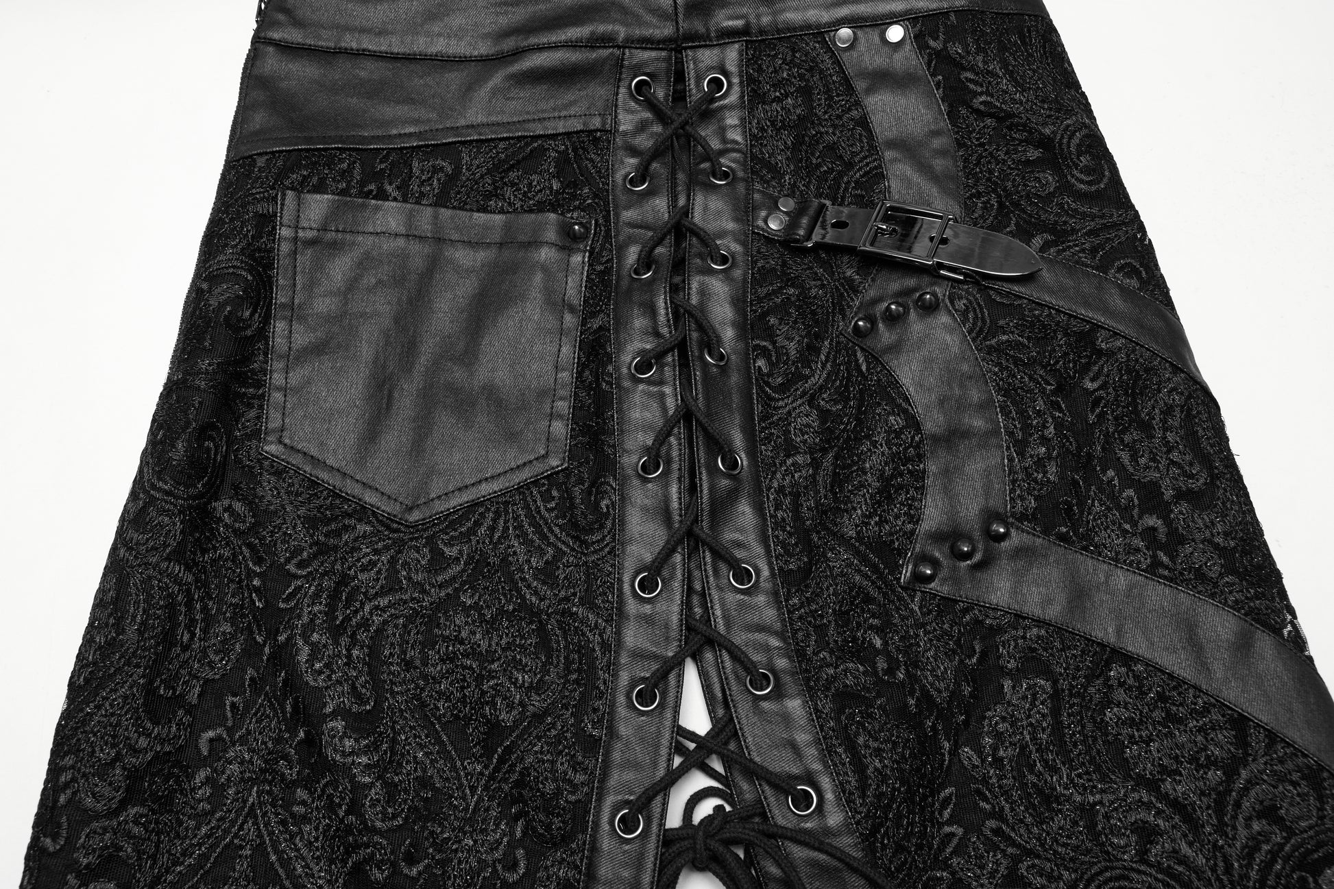 Nahaufnahme Seitenschnürung