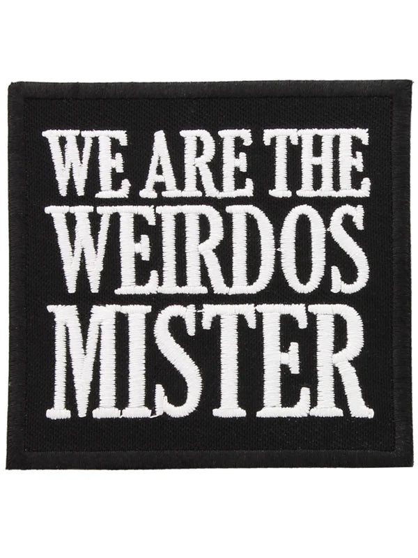 Schwarzer, kleiner Aufnäher We Are The Weirdos Mister Patch