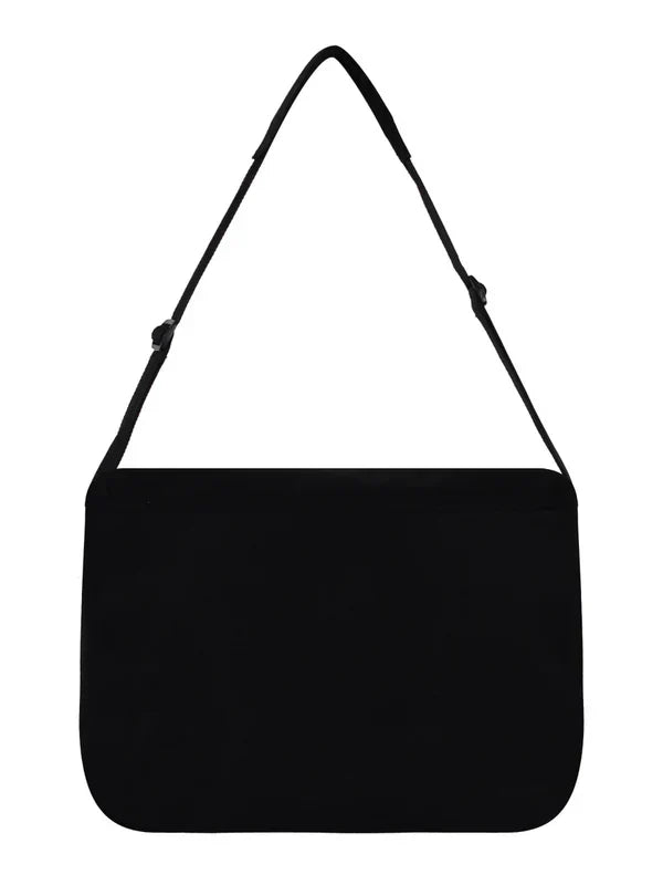 Schlichte, schwarze Rückseite Moon Child Messenger Bag