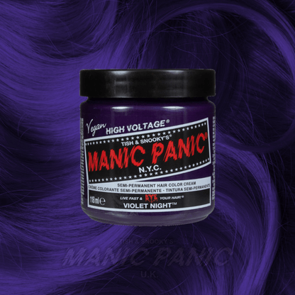 Farbbeispiel VIOLET NIGHT Haartönung Manic Panic