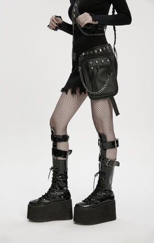 Gürteltasche im Holster-Stil THRILLER HOLSTER WAIST BAG mit vielen Fächern und Details von Punk Rave