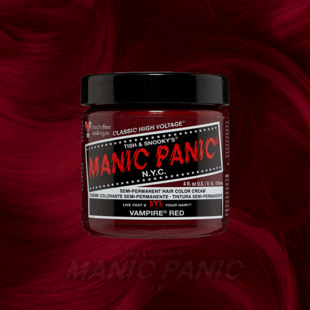 Farbbeispiel VAMPIRE RED Haartönung Manic Panic