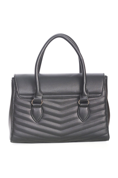 Schwarze Tasche GLOW OF THE CROSS Bag mit Pentagrammkreuzdetail von Banned