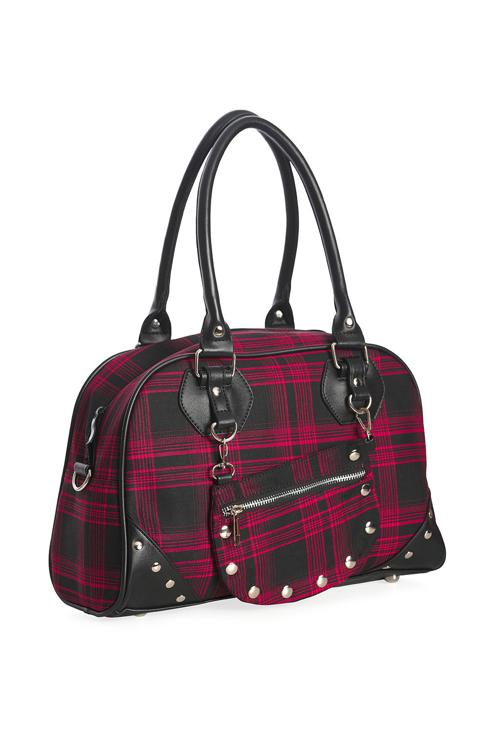 WARREN PLAID HANDBAG RED