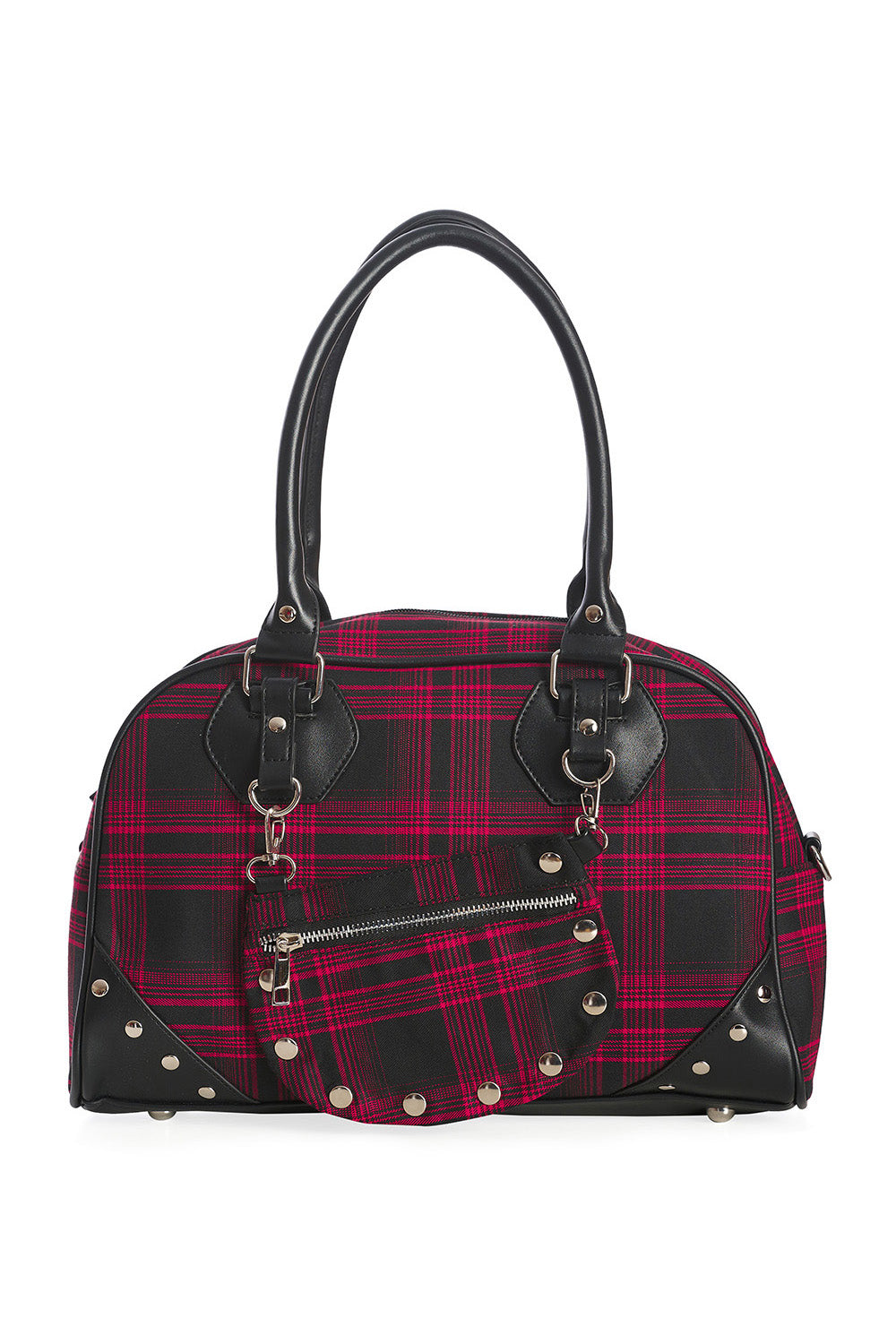 WARREN PLAID HANDBAG RED