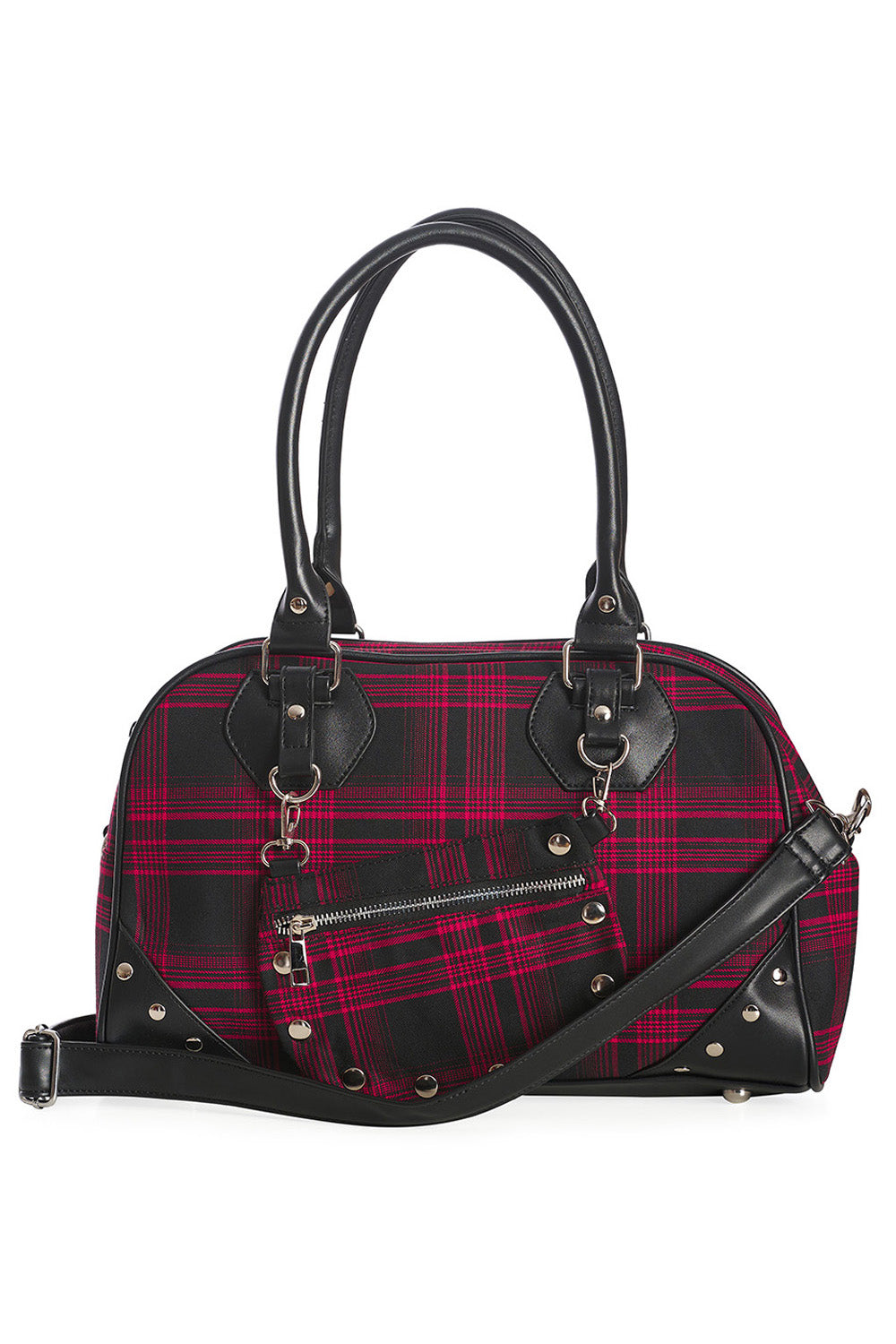 WARREN PLAID HANDBAG RED