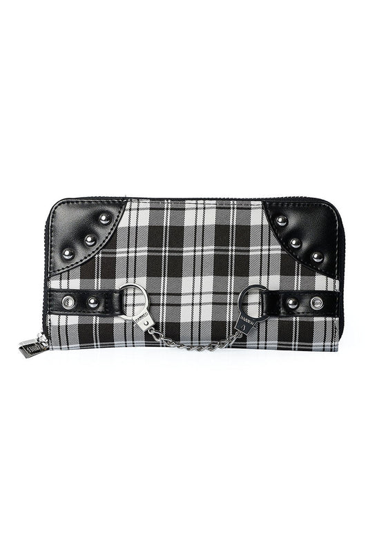 Banned Geldbörse White Tartan HANDCUFF WALLET 