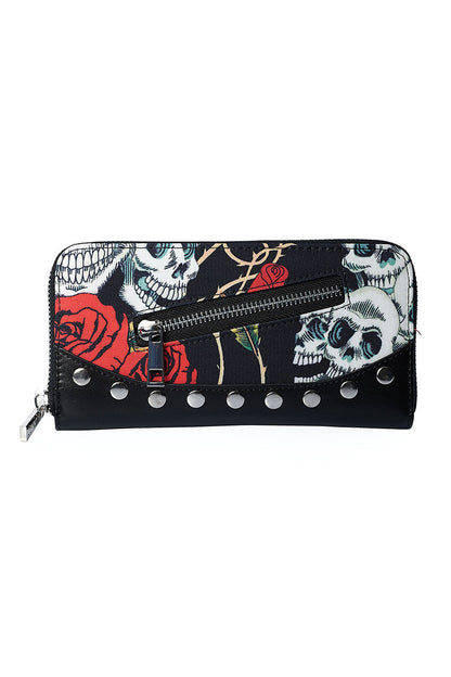 Banned Geldböre Skulls And Roses Wallet