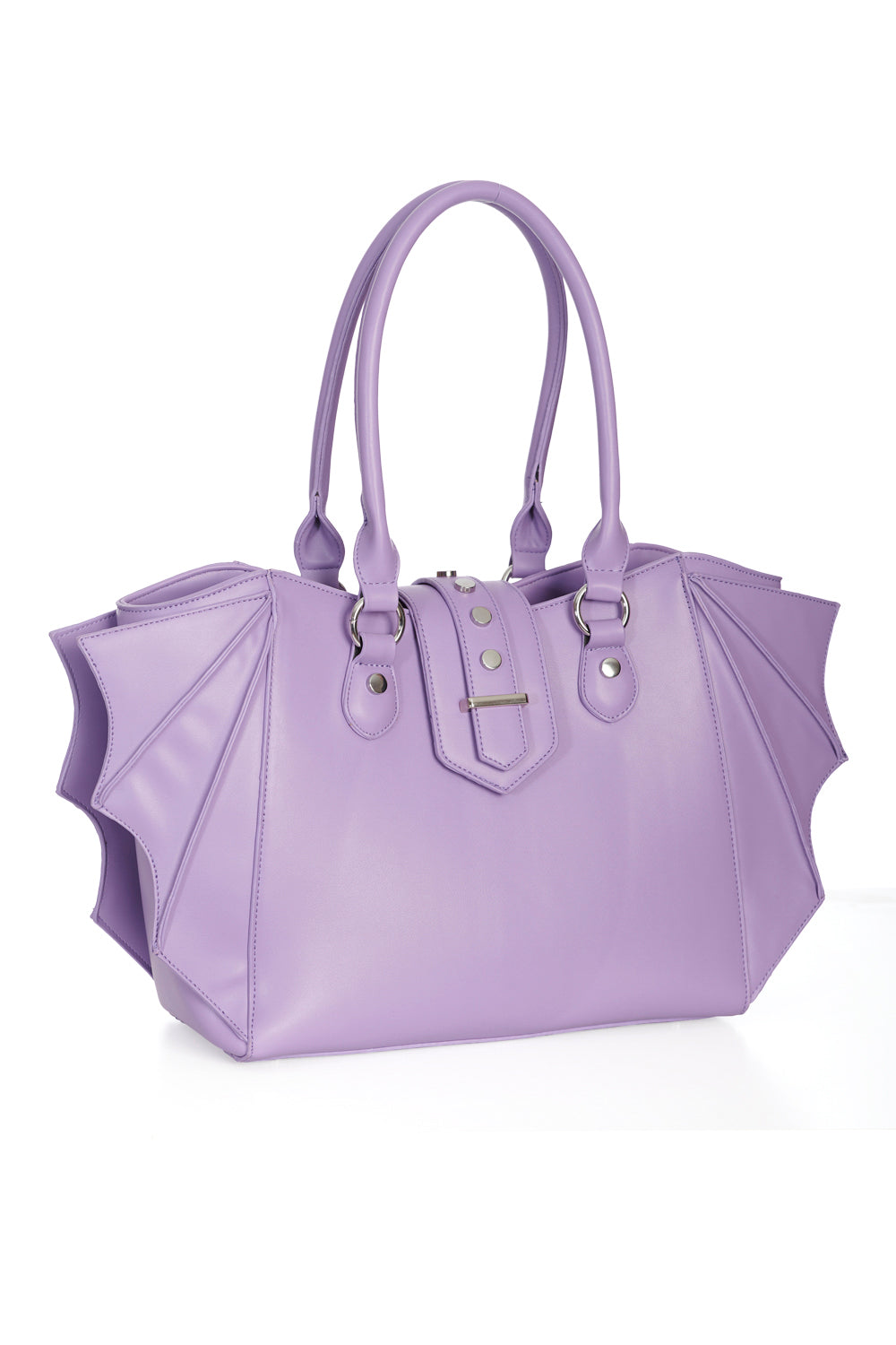Lavendelfarbende Handtasche ANNABELLE HANDBAG Lilac mit Fledermausflügeln von Banned