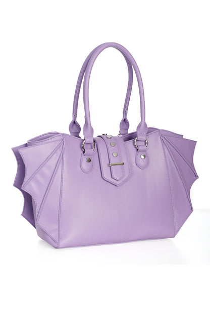 Lavendelfarbende Handtasche ANNABELLE HANDBAG Lilac mit Fledermausflügeln von Banned