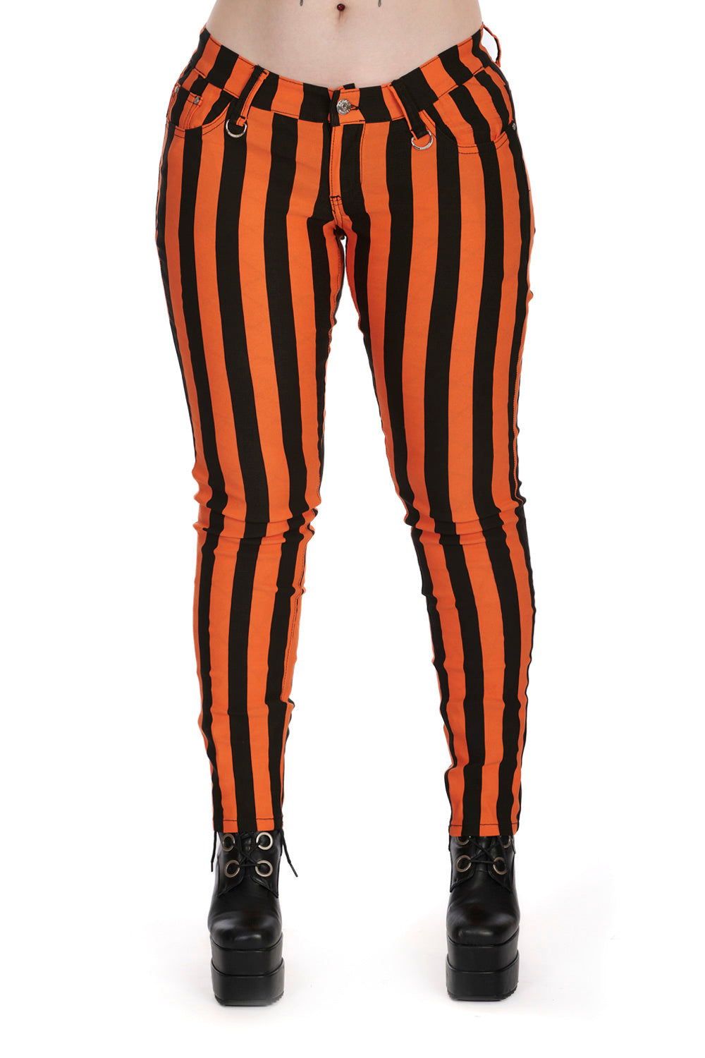 FOREVER YOURS STRIPED TROUSERS Banned Orange