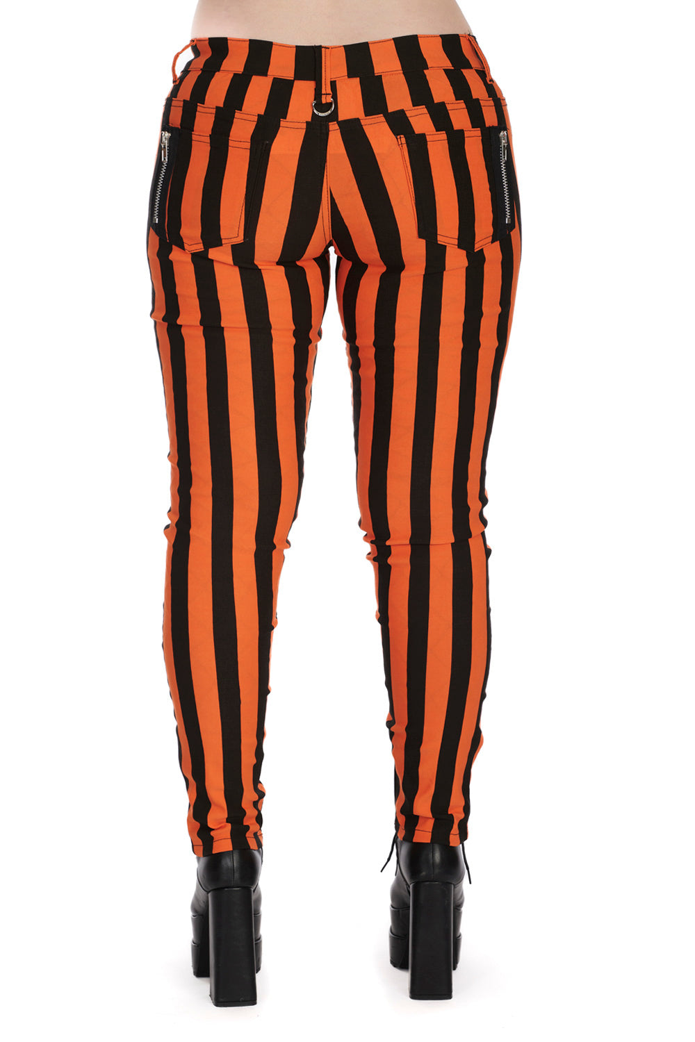 FOREVER YOURS STRIPED TROUSERS Banned Orange