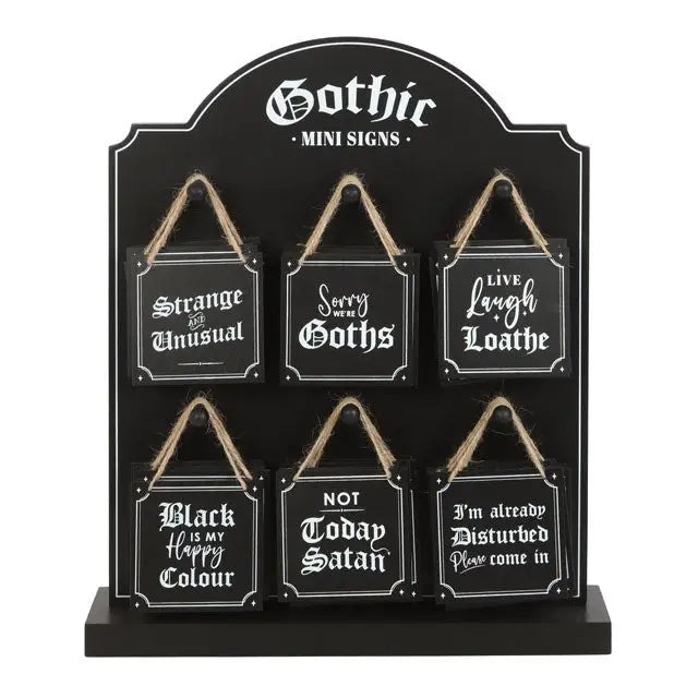 Gothic Mini Signs Black