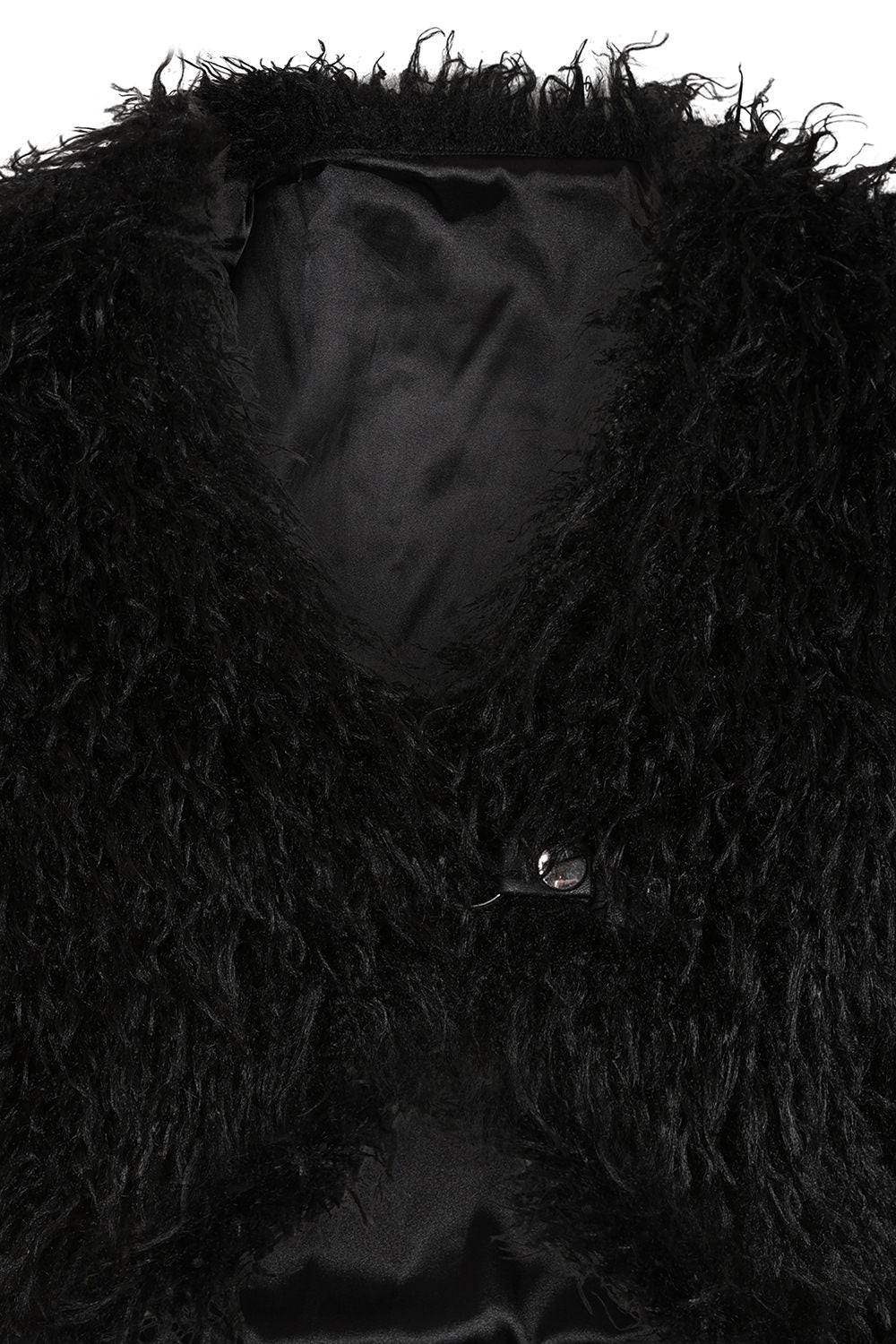 Schwarze Jacke ZAFIRA JACKET Black aus Kunstfell von Banned