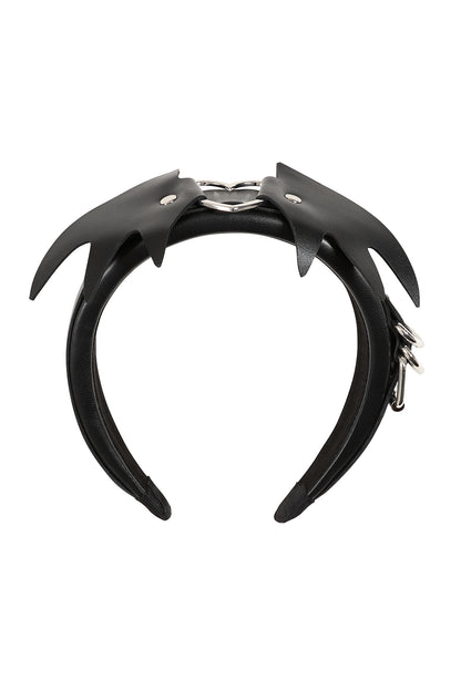 Schwarzer Haarreif NIGHTWING HEADBAND mit Fledermausflügeln von Banned