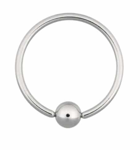 Clamping ball ring surgical steel silver Wildcat