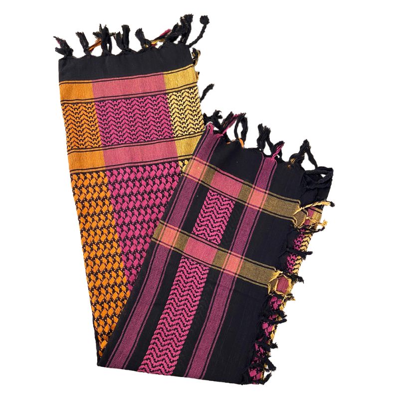 Weiches Pali Tuch in Orange, Gelb und Pink