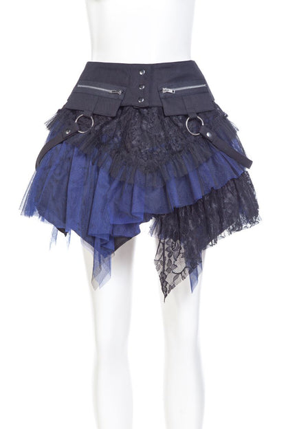 Amelia Skirt black/blue Punk Rave