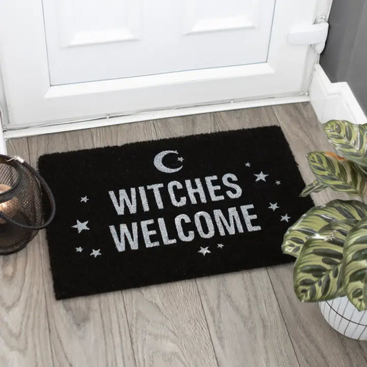 Black Witches Welcome Fußmatte