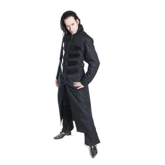 Cyber ​​coat with black lacquer pads