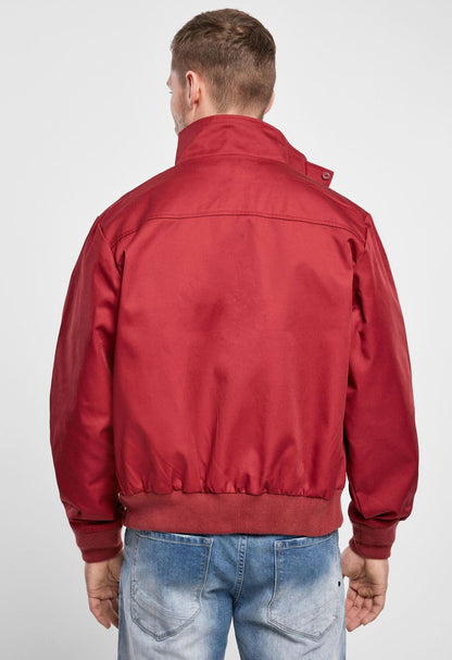 Rote Kult-Harrington-Jacke "Lord Canterbury" Bordeaux ohne Kapuze mit klassischem rot-karierten Innenfutter